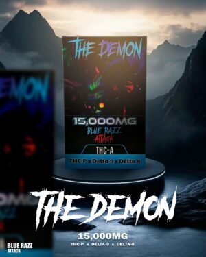 The Demon Gummies Blue Razz Attack 15,000mg THC-P X Delta 9 X Delta 8